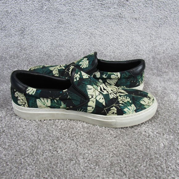 Moncler Sneakers Mens Size 43 Eu 10 Us Slip On Green Floral Italy - Picture 5 of 12
